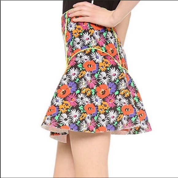 Veronica Beard skater scuba floral skirt sz 2 - Picture 3 of 13